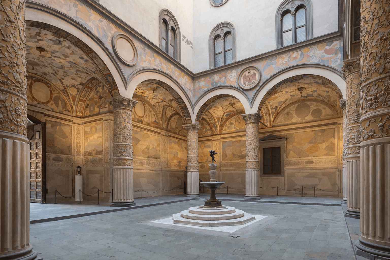 Abbildung zur Frage: Welche berühmte Familie nutzte den Palazzo Vecchio später als Residenz?