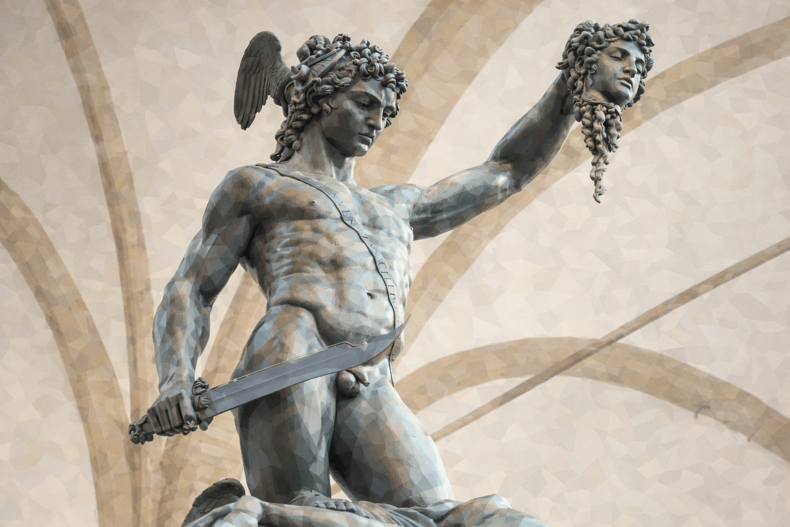 Abbildung zur Frage: Wo befindet sich die berühmte Bronzestatue „Perseus mit dem Haupt der Medusa“ von Benvenuto Cellini?