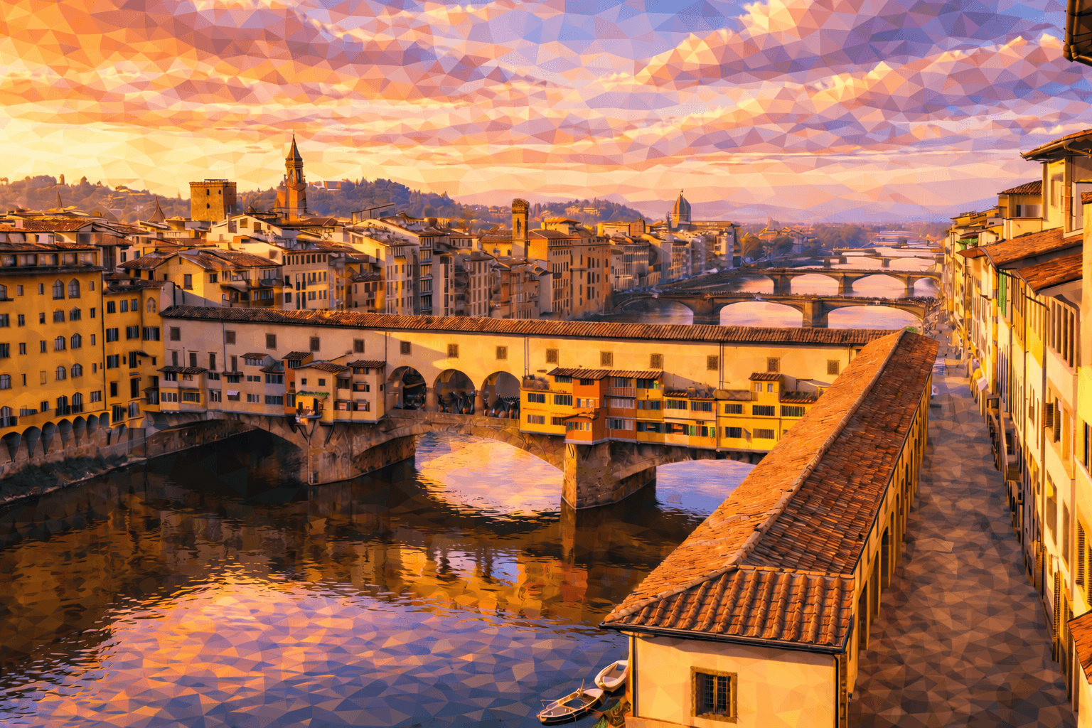 Abbildung zur Frage: Welche bekannte Passage verläuft über der Ponte Vecchio?