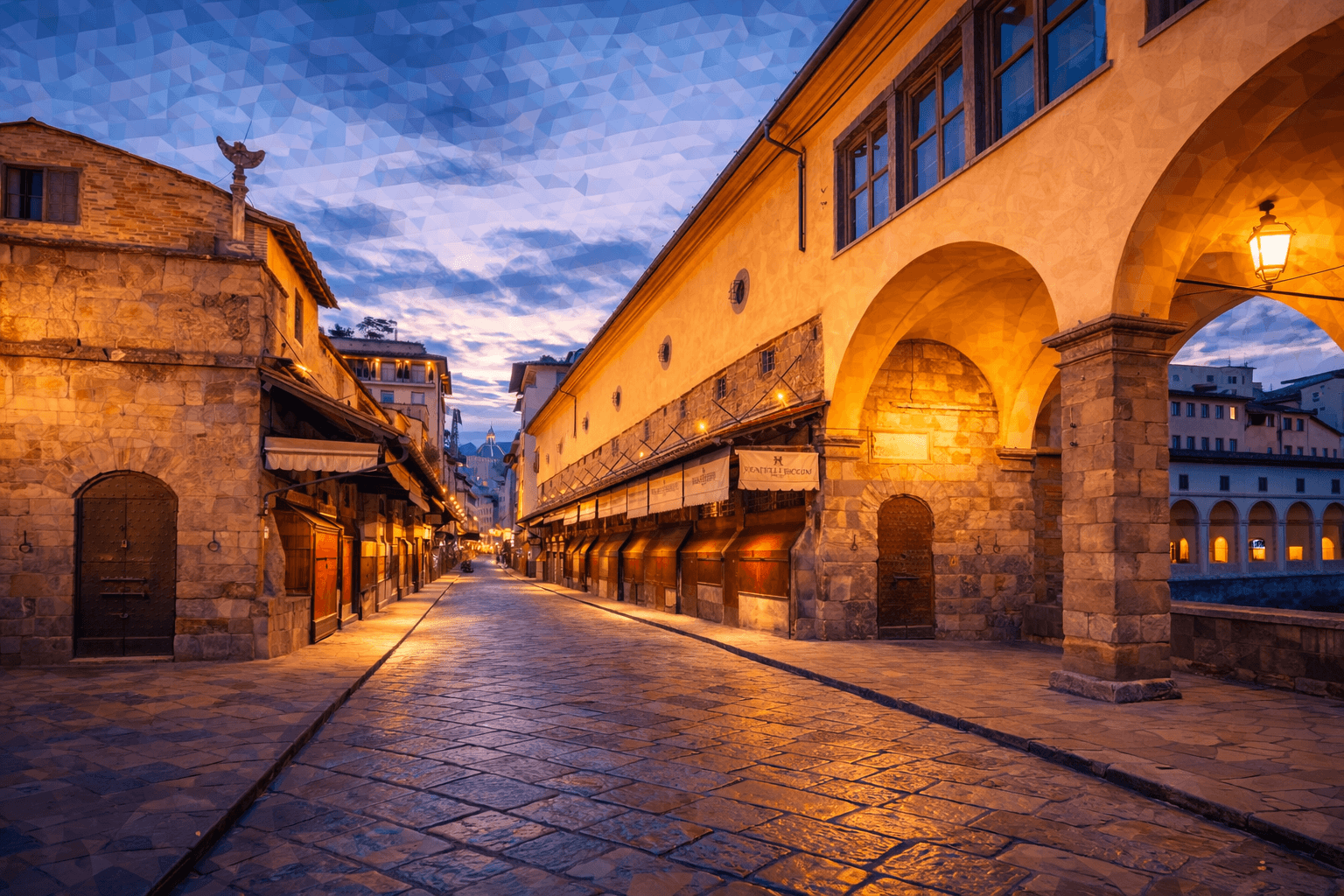Abbildung zur Frage: Welches besondere Merkmal zeichnet die Ponte Vecchio aus?