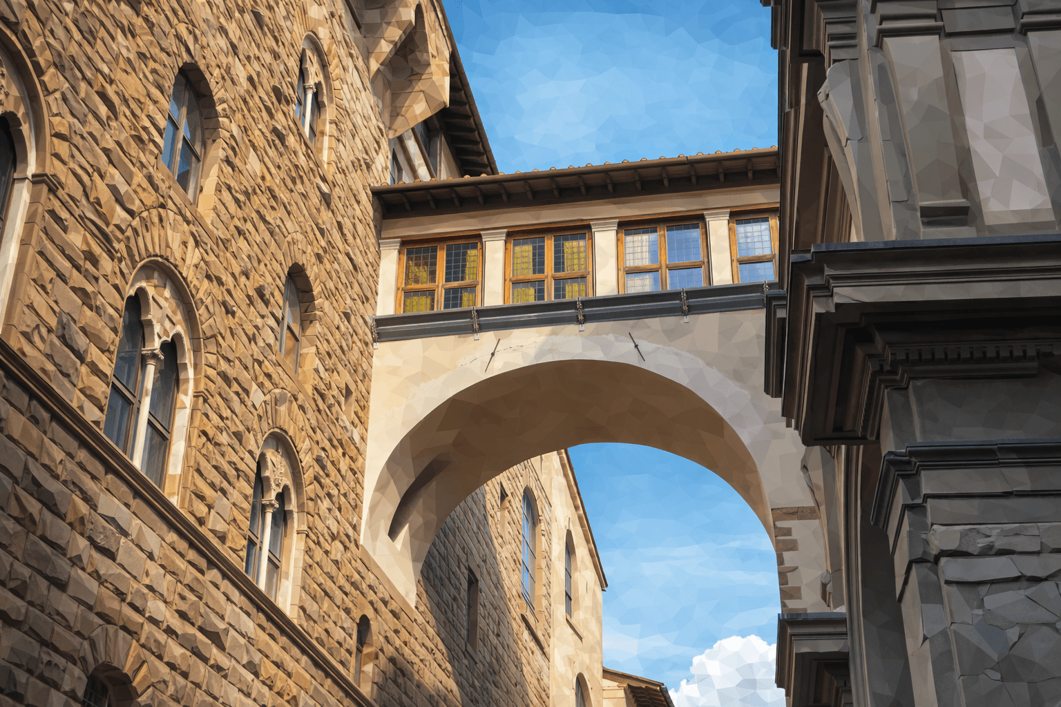 Abbildung zur Frage: Welcher Architekt entwarf den Vasari-Korridor?