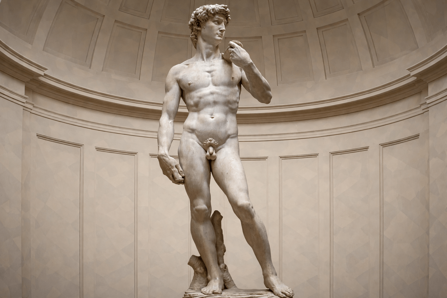 Abbildung zur Frage: Welches berühmte Kunstwerk ist auf diesem Bild zu sehen?
