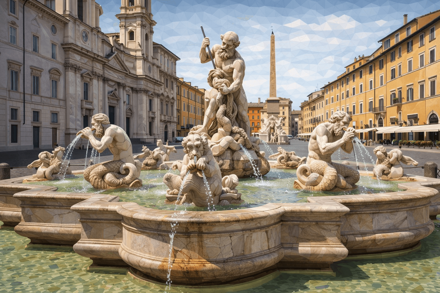 Abbildung zur Frage: Wie heißt der barocker Zierbrunnen auf der südlichen Piazza Navona?