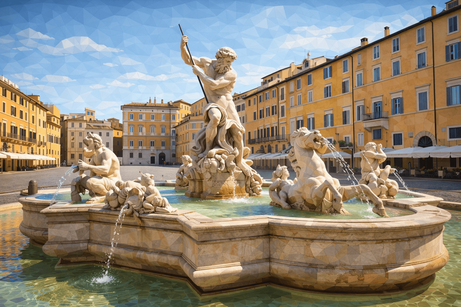 Abbildung zur Frage: Wie heißt der barocker Zierbrunnen auf der nördlichen Piazza Navona?