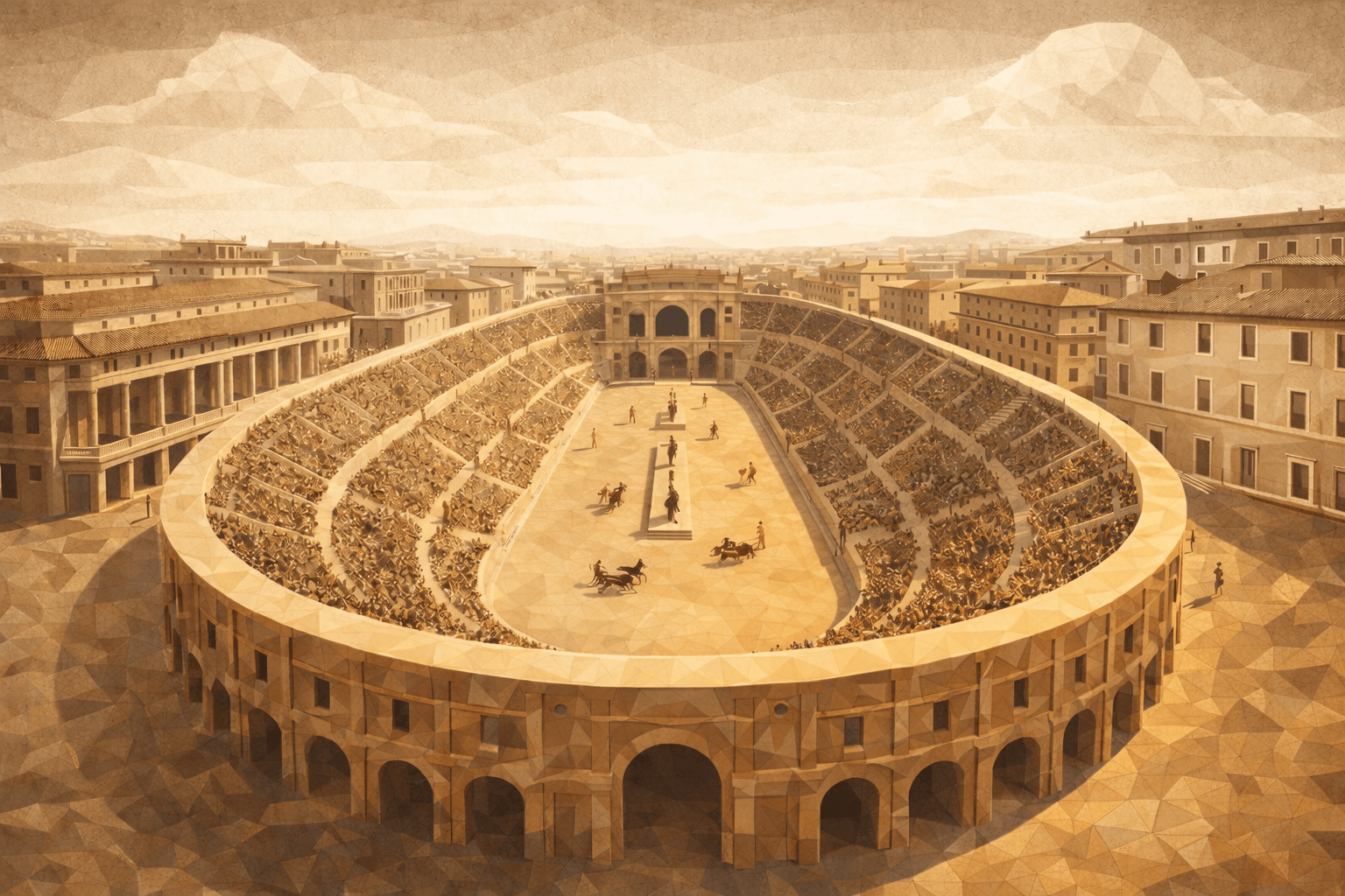 Abbildung zur Frage: Die Piazza Navona wurde auf den Überresten welches antiken römischen Stadions errichtet?